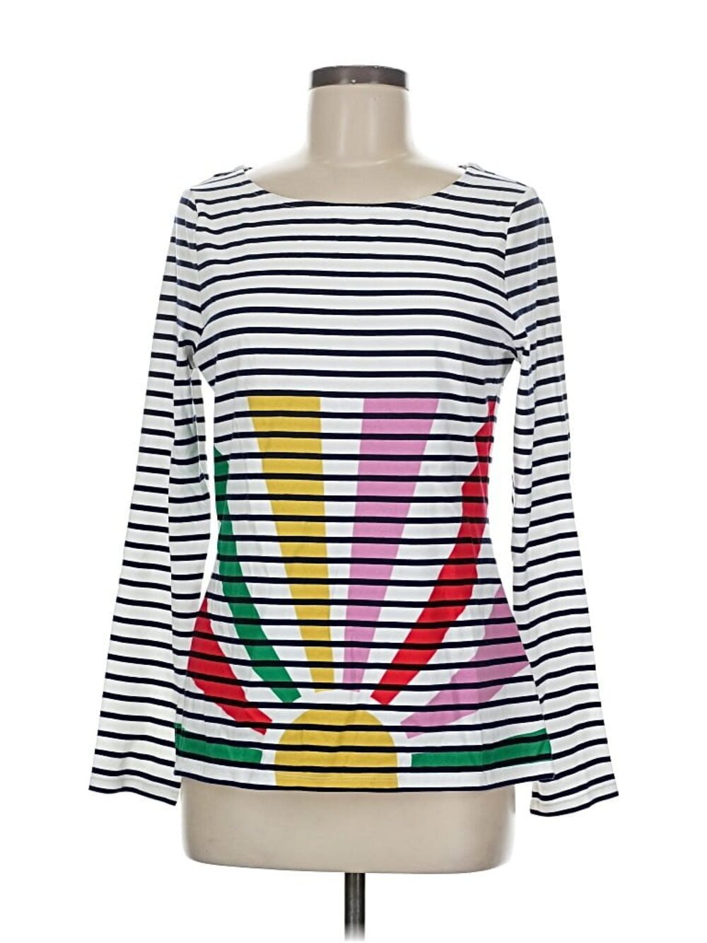 NWOT Boden rainbow starburst stripe top, size 6 US